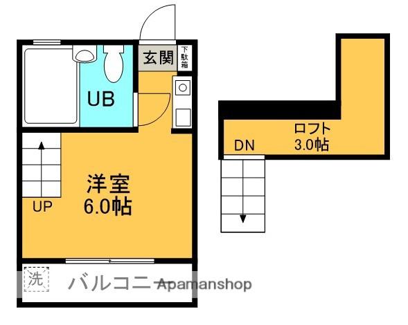 ステージ境南B 2階階 間取り