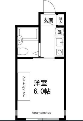 フェリス用賀弐番館(1K/2階)の間取り写真