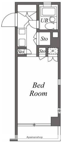キューブ浜田山(ワンルーム/3階)の間取り写真