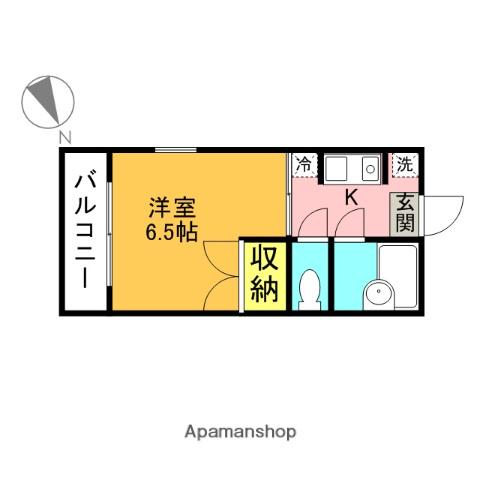 ピア・リヴィエール(1K/2階)の間取り写真