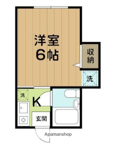 ドミトリー和田(1K/2階)の間取り写真