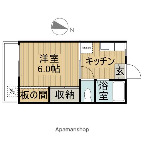 サンハイツ(1K/2階)の間取り写真