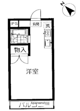 サンドエル荻窪(ワンルーム/1階)の間取り写真