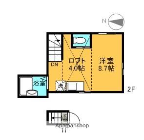 アートヒルズ駒井町(ワンルーム/2階)の間取り写真