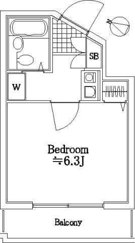 ベルエール代田(1K/7階)の間取り写真