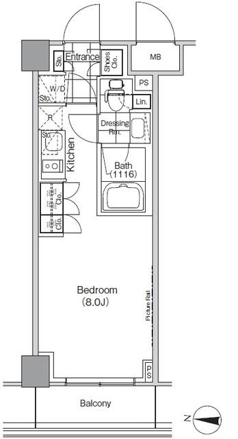 ザ・パークハビオ高円寺 4階階 間取り