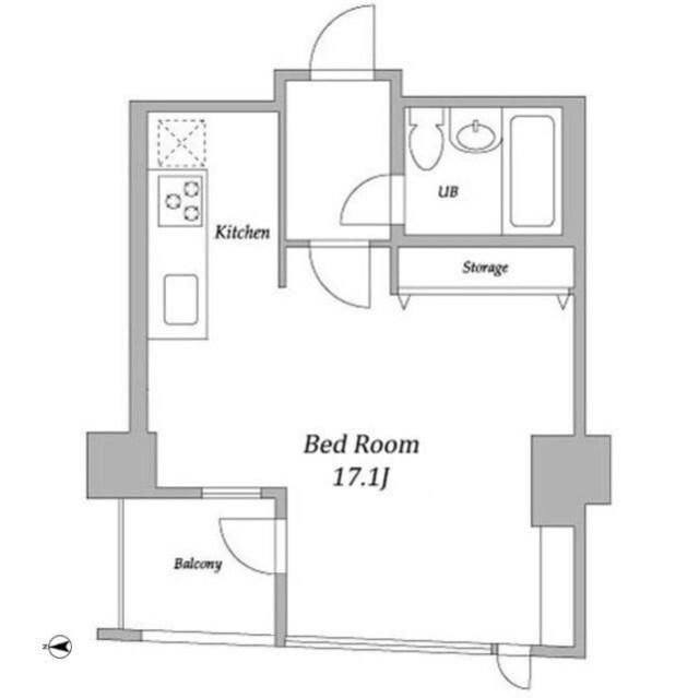 プライムスクェアシティ(ワンルーム/6階)の間取り写真