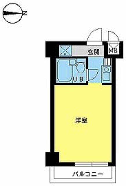 スカイコートエクセレント荻窪(ワンルーム/6階)の間取り写真