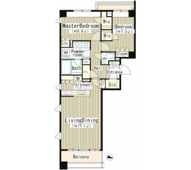 センチュリーフォレスト2号棟(2LDK/6階)の間取り写真