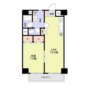 秀和第二南平台レジデンス(1LDK/2階)の間取り写真