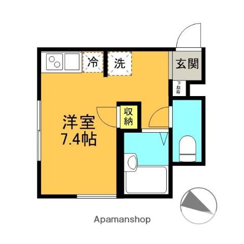 アーベインテラス下北沢1(ワンルーム/1階)の間取り写真