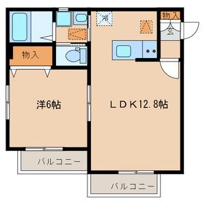 サンハイム(1LDK/1階)の間取り写真