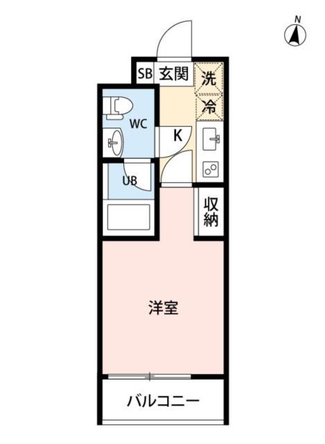 リーフコート(1K/3階)の間取り写真