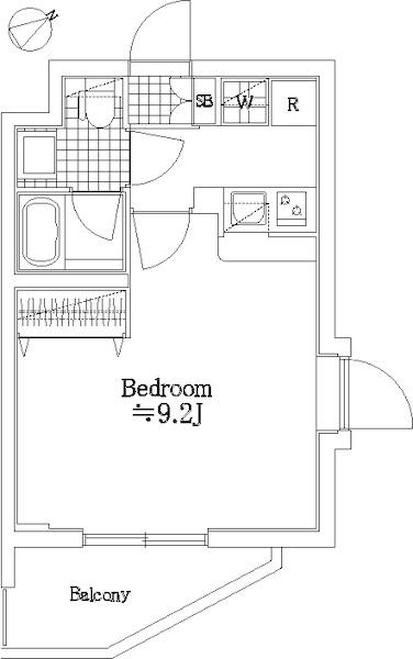 スパシエ エクレクト(1K/5階)の間取り写真