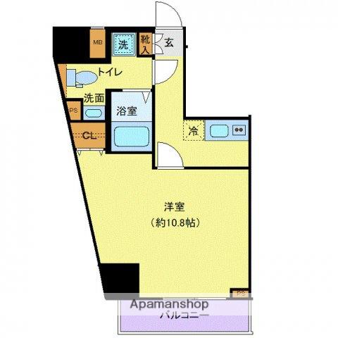 ジェノヴィア渋谷笹塚スカイガーデン(1K/11階)の間取り写真
