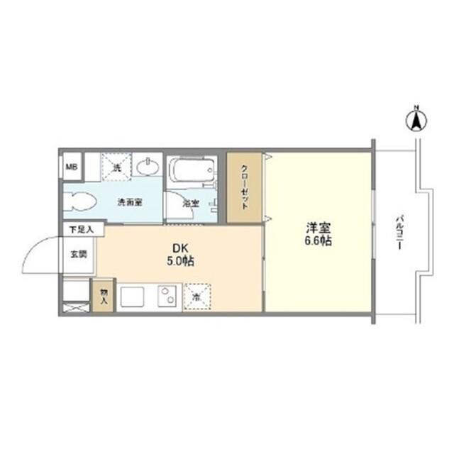 アザレアベニュー関根(1DK/2階)の間取り写真