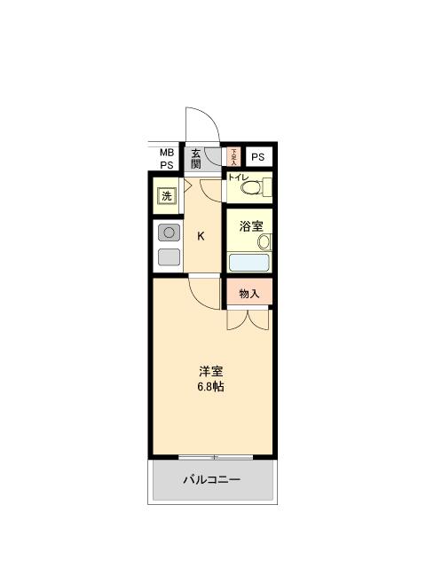 サンハイム高井戸Ⅱ(1K/1階)の間取り写真