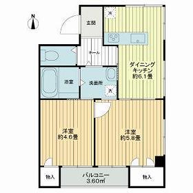 マリオン荻窪(2DK/3階)の間取り写真