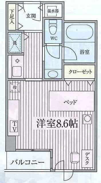 コンフォート荻窪(1K/3階)の間取り写真