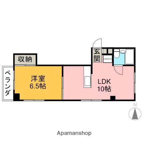メゾン・ホワイト(1LDK/3階)の間取り写真