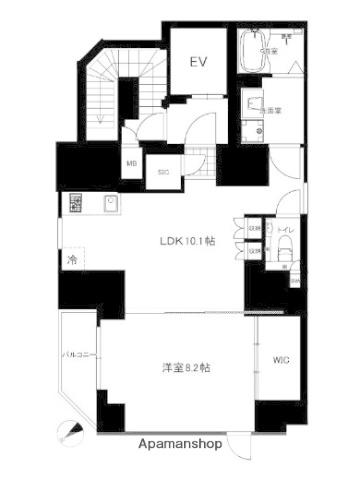 CREAL PREMIER恵比寿(1LDK/2階)の間取り写真