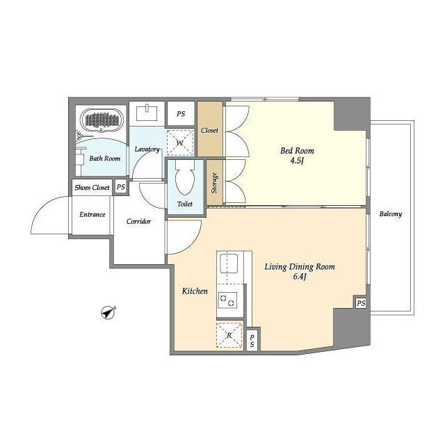 コンフォリア幡ヶ谷(1LDK/5階)の間取り写真
