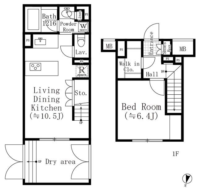 TASUKI RICHESSE MEGUROーHIMONYA(1LDK/1階)の間取り写真