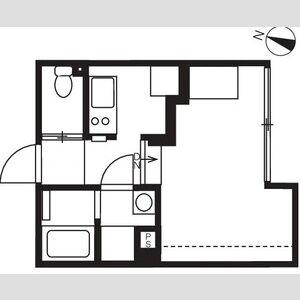 エクサム初台(ワンルーム/1階)の間取り写真