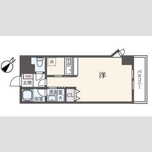 フェルテ鄕波(1K/3階)の間取り写真