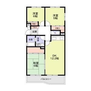 百合ヶ丘社宅(3LDK/2階)の間取り写真