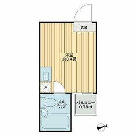 トップルーム新宿(ワンルーム/2階)の間取り写真