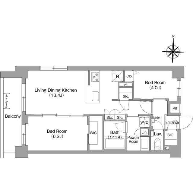 コンフォリア・リヴ永福町(2LDK/3階)の間取り写真