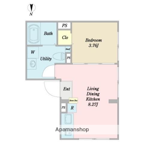 クリオ ラモード目黒本町(1LDK/3階)の間取り写真