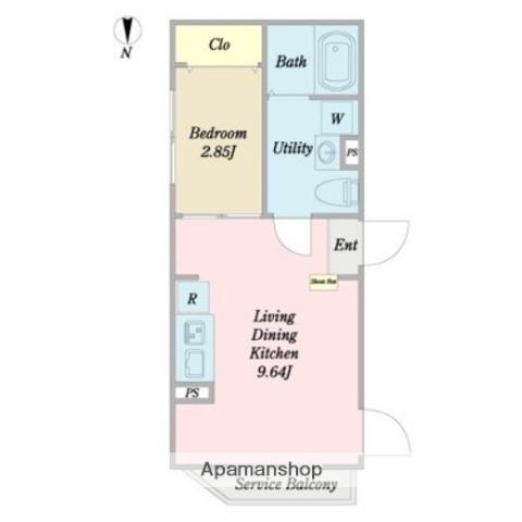 クリオ ラモード目黒本町(1LDK/3階)の間取り写真