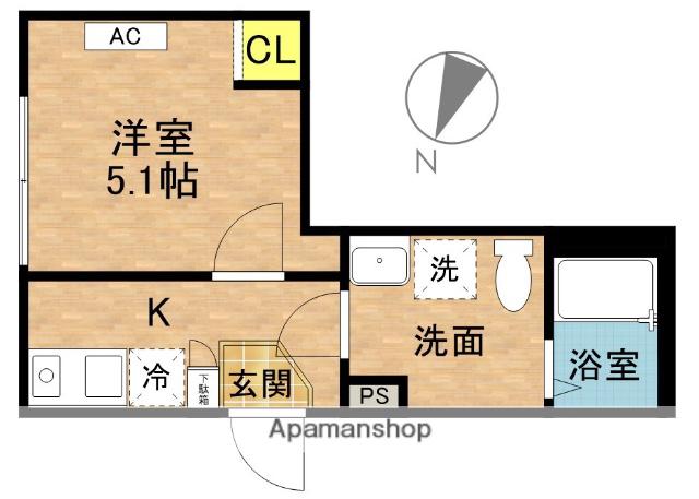エトス初台(1K/3階)の間取り写真