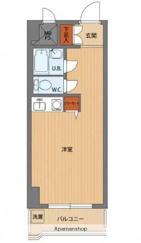 ライオンズガーデン新宿(ワンルーム/5階)の間取り写真