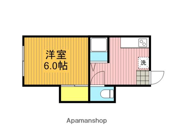 青山アパート(1K/2階)の間取り写真