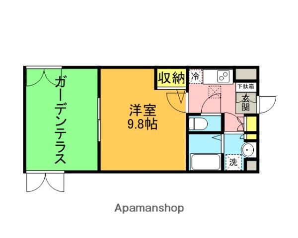 エルミタージュ豪徳寺(1K/1階)の間取り写真