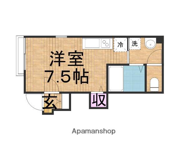 LA GRUEⅡ(ワンルーム/1階)の間取り写真