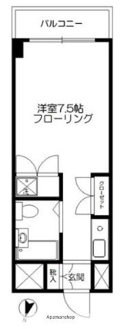 キャッスルマンション笹塚(ワンルーム/6階)の間取り写真
