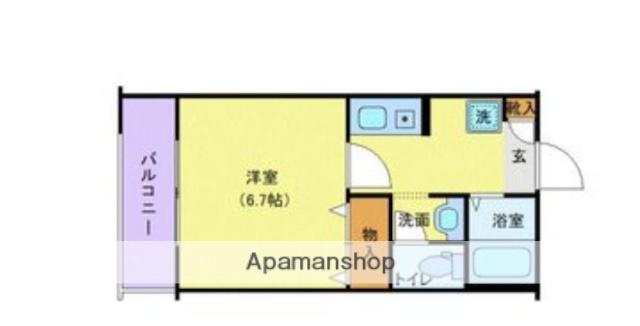 クレール幡ヶ谷(1K/1階)の間取り写真