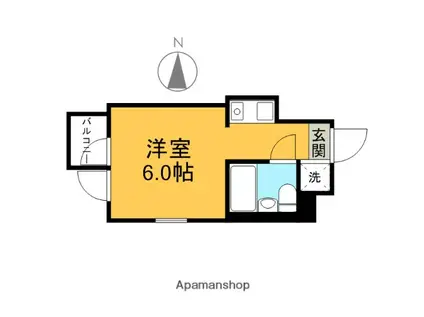 扶桑ハイツ経堂(ワンルーム/1階)の間取り写真