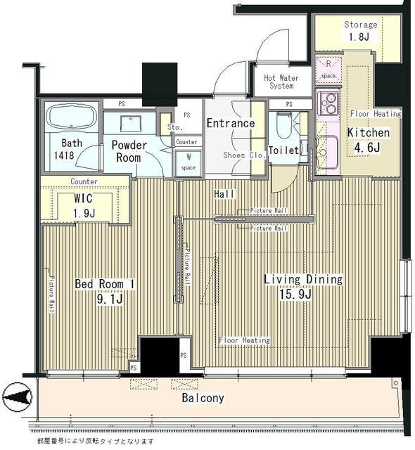グランドゥール代々木大山 10階階 間取り