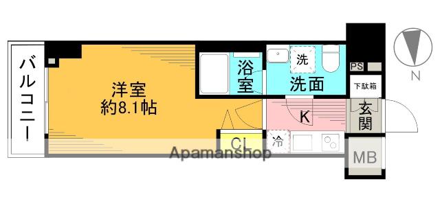 エル・グランジュテ新宿 6階階 間取り