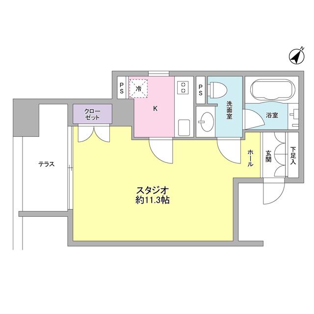 コンフォリア南青山(1K/3階)の間取り写真
