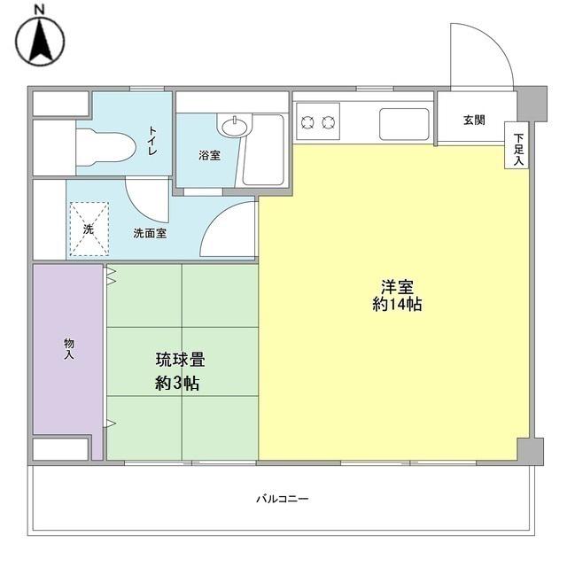 トヨハイツ(ワンルーム/3階)の間取り写真
