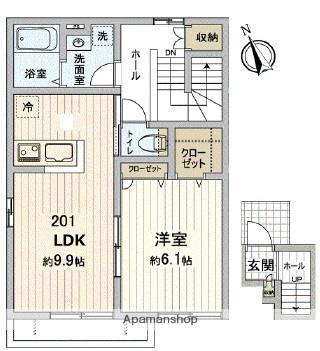 クオーレ吉祥寺(1LDK/2階)の間取り写真