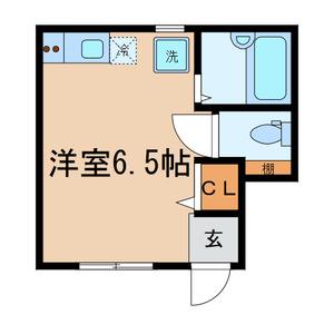 アペックス・下高井戸Ⅱ(ワンルーム/1階)の間取り写真