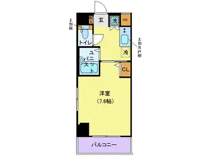 リヴシティ新宿弐番館(1K/6階)の間取り写真