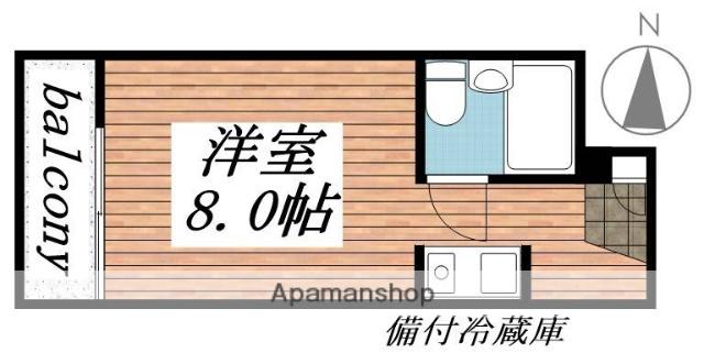 レジダンス・イン・三軒茶屋(ワンルーム/4階)の間取り写真